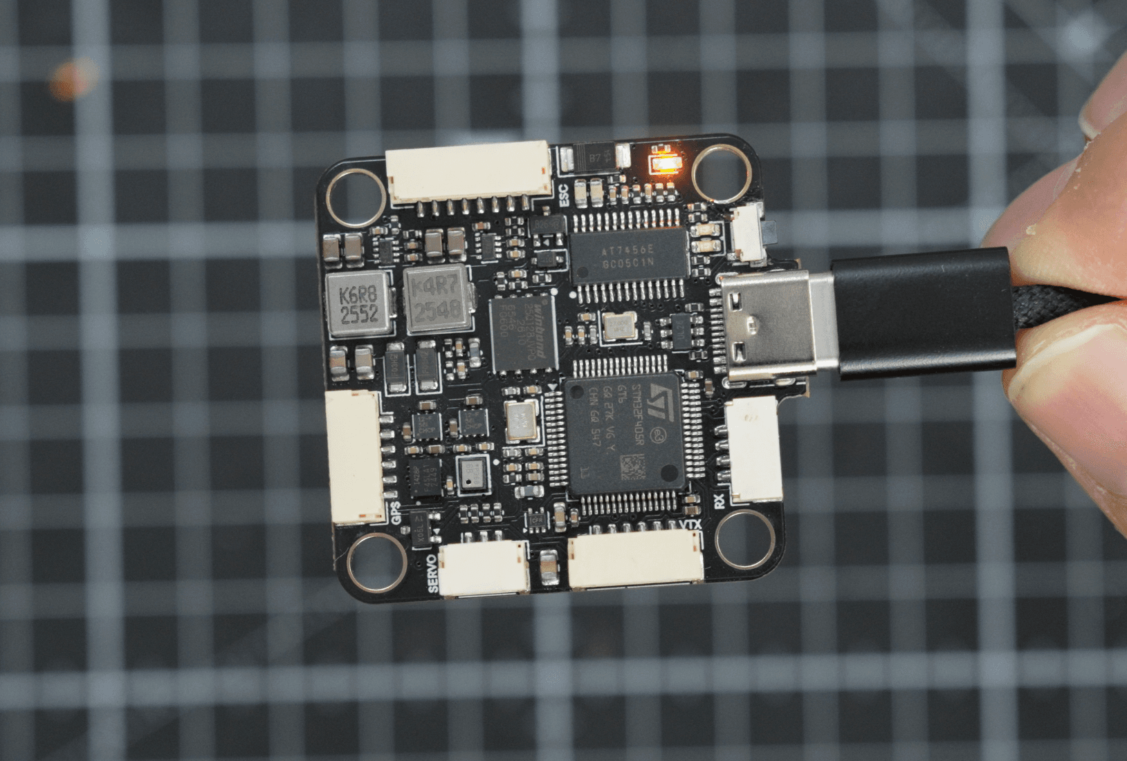 Populated FC Blueprint flight controller, built and flown on the 10x high-speed drone