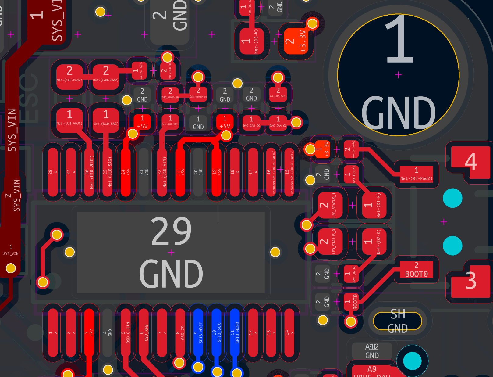 PCB layout from the FC Blueprint KiCad project
